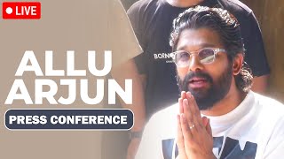 LIVE Allu Arjuns Press Conference after release from Central Prison Chanchalguda  Pushpa 2 [upl. by Lilak]