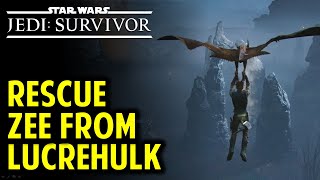 Rescue Zee from the Lucrehulk Full Walkthrough  Star Wars Jedi Survivor [upl. by Aleahcim]