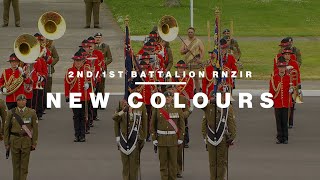 2nd1st Battalion RNZIR’s new Kings and Regimental Colours  New Zealand Army [upl. by Xilef137]