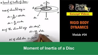 Class 11 Physics  Rigid Body Dynamics  4 Moment of Inertia of a Disc  For JEE amp NEET [upl. by Asaert775]