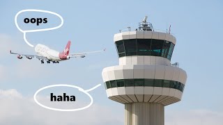 Pilot Accidentally Gives Passenger Announcement to Air Traffic Control  Funny ATC [upl. by Hplar]