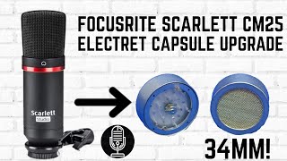 Upgrading The Capsule Series  Focusrite Scarlett CM25 With JLI Electronics JLI3412 32MM Electret [upl. by Ekusuy]