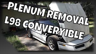 1990 Corvette L98 C4 Convertible Plenum Removal [upl. by Esil882]