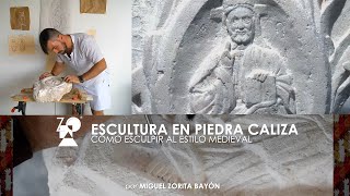 Escultura piedra CALIZA Cómo hacer PASO a PASO un RELIEVE al estilo MEDIEVAL Miguel Zorita Bayón [upl. by Ruhnke]