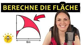 Mathe RÄTSEL Geometrie – Wie groß ist der Flächeninhalt der Kreisfigur [upl. by Birecree]