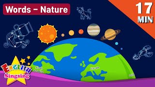 Kids vocabulary Theme quotNaturequot  Solar System Geography Zodiac Sign  Words Theme collection [upl. by Divaj]