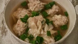 Chinese Wonton Soup Fast And Easy Recipe [upl. by Sallad786]