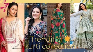 🫶 unique design and styles women wear clothes dresses kurti pent with printed dupatta 🤩 trending [upl. by Homer109]