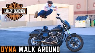 Club Style Harley Davidson Dyna Street Bob Custom Walk Around Start Up FXDB Saddleman [upl. by Genesa]