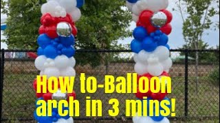 How to make a Balloon Arch in 3mins [upl. by Aeki665]