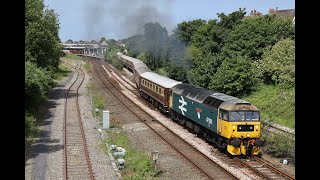 LSLs 47712 and 47593 arrive then leave Llandudno Junction with a trip to Blaenau on 19 June 2024 [upl. by Bunker]