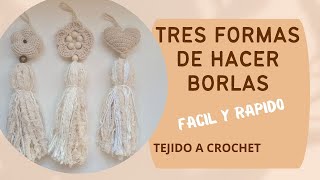 Tres formas de hacer borlas facil y rapido [upl. by Oicam]