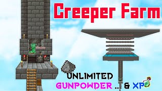 Efficient Creeper Gunpowder Farm For Minecraft Pocket EditionBedrock 120  Creeper Farm Mcpe [upl. by Chemush308]