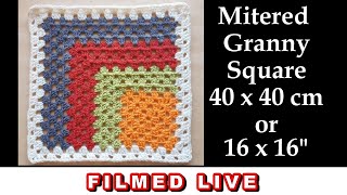 EXTRA LARGE 16quot Mitered Granny Square  April 14 2023 [upl. by Eelinej]