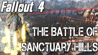 SUPER MUTANTS ATTACK SANCTUARY BASE  Fallout 4 Battle of Sanctuary Hills Battlefield DeathMatch [upl. by Fernyak]