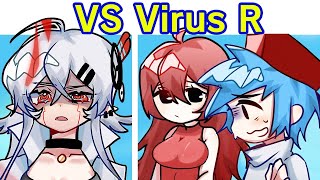 Friday Night Funkin VS Virus R FULL WEEK  Cutscenes FNF ModHard Cute CharacterGFBF [upl. by Reed]