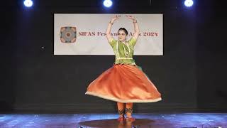 Mrunal Modaks Kathak performance on 18th April 2024 SIFAS Festival Singapore Kathak sifas [upl. by Anirehs]