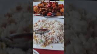 Anna mange chinois au Val dEurope food repas restaurant poulet nems bonappetit [upl. by Earas]