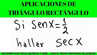 SI sen x12 el valor de secx es CUP PSA UAGRM TRIÁNGULO RECTÁNGULO TRIGONOMETRÍA [upl. by Epuladaug]