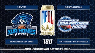 Junior MPBL Season 2  Leyte Xur Homes vs Dasmariñas Don Pacundo  18U [upl. by Yma907]