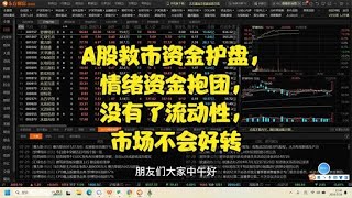 A股救市资金护盘，情绪资金抱团，没有了流动性，市场不会好转 [upl. by Amsa123]