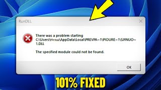 RunDLL  There was a problem starting Error Popup at startup in Windows 11  10 87  How To Fix ✅ [upl. by Petronille]