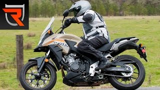 2016 Honda CB500X ABS Motorcycle First Test Review Video  Riders Domain [upl. by Gujral843]