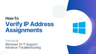 How To Verify IP Address Assignments  Windows 10 Advanced Troubleshooting [upl. by Mackenie]