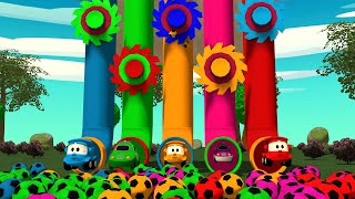 Wheels On the BusMonster Trucks songs for kidsColorful slidesBaby Nursery RhymesampKids Songs [upl. by Arima]