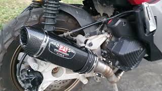 Honda ADV 160 2022 with Yoshimura R77 370mm full system exhaust sound check [upl. by Yremogtnom]