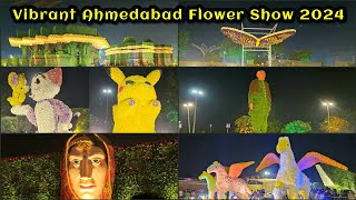 Vibrant Ahmedabad Flower Show 2024  Night View  Riverfront Flower Park Ahmedabad Gujarat [upl. by Seluj]