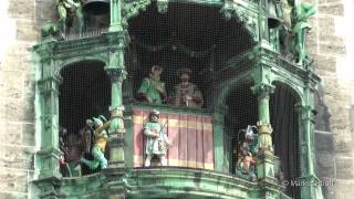 Glockenspiel München Marienplatz HD  Munich carillon HD [upl. by Ennahteb]