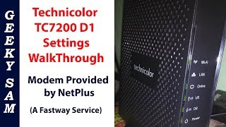 Technicolor TC7200D1 Modem WalkThrough  Provided By NetPlus Broadband  HIndi [upl. by Eitisahc378]