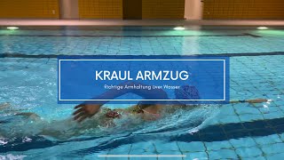 Kraul Armzug  gezielte Übung wie du effektiver und schneller Kraul Schwimmen kannst [upl. by Anaeed849]