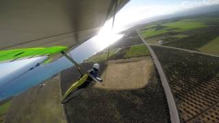 Hang Gliding in Crete  landing w a drag chute GoPro Black 3 [upl. by Tufts]