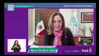 Posicionamiento de la Comisionada del INAI Blanca Lilia Ibarra Cadena sobre la conferencia de la [upl. by Enahs]