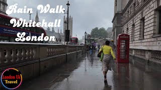 Exploring Whitehall in the Rain Horse Guards to Westminster Station [upl. by Baiss]