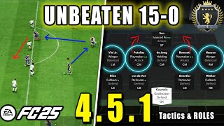 POST PATCH  UNDEFEATED 451 is THE BEST META Tactics and Roles  EAFC 25 [upl. by Eiramanna]