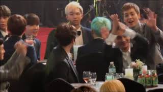 EXO BTS VIXX interaction kai birthday at SMA 2016 [upl. by Farrish]