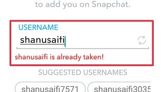 Snapchat Username Select Problem  Username is Already Taken Problem Solve [upl. by Slaby]