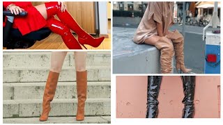 leather high heel boots [upl. by Lowe212]