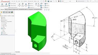 SolidWorks Tutorial for beginners Exercise 63 Revolved Boss base and cut [upl. by Aigroeg]