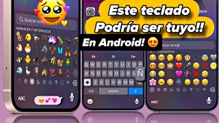 iOS TECLADO en ANDROID BLUR estilo iPhone en Android TUTORIAL 😍😍🌸 [upl. by Ardnaik521]