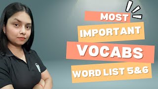 MOST IMPORTANT VOCABS FOR ALL EXAMS  WORD LIST 5 amp 6  BY ANURADHA MAAM  ThePrepZone [upl. by Huai735]