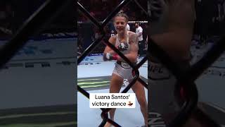 Luana Santos’ victory dance 💃 UFCDenver [upl. by Nnawaj140]