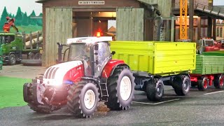 Bruder Toys 🚜 Steyr Tractor RC4WD rolling thru Jack City  check out Miniature Farming Revolution [upl. by Nelleeus713]