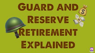 Guard and Reserve Retirement Explained  BRS  HIGH 36 [upl. by Thomajan]