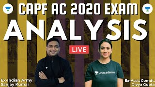 UPSC CAPF AC 2020 Paper 1 Analysis  UPSC CAPF AC 2020 Expected Cutoff  Divya Gupta  Sanjay Kumar [upl. by Juetta598]