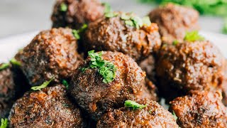 Beefy Sausage Meatballs Recipe [upl. by Riancho]