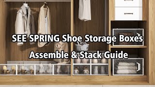 SEE SPRING Stackable Shoe Box Assemble Instruction New [upl. by Amersham]